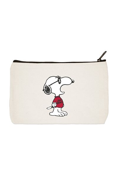 designedfy Snoopy 2 τυπωμένη υφασμάτινη τσάντα μακιγιάζ, θήκη για στυλό, τσάντα συμπλέκτη