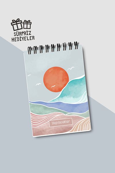 Eldesen Tasarım Do List A6 Notebook with Flexible Cardboard Cover, Mini Notebook