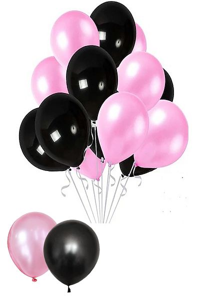 Parti dolabı 12 Pieces Pink Black Metallic Balloon Blackpink Balloon Bunch Monster Hight