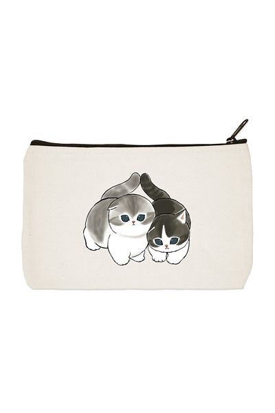 designedfy Υφασμάτινη τσάντα μακιγιάζ με στάμπα Kitten Cats, θήκη για στυλό, τσάντα, πορτοφόλι