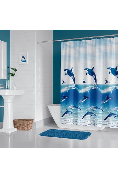 Zethome Perdeau de baie 9515 1x180x200, țeavă de perdea, suport pentru țeavă de colț, cadou alb, set perdea de duș