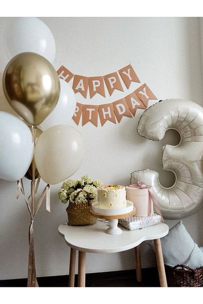 MERİ PARTİ ΣΕΤ ΜΠΑΛΟΝΙ ΓΕΝΕΘΛΙΩΝ 3 ΕΤΩΝ HAPPY BIRTHDAY BANNER 3 ΦΙΛΟ ΜΠΑΛΟΝΙ