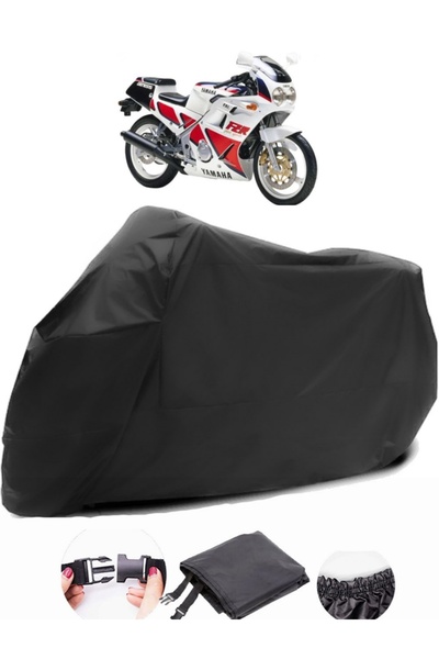 AutoEN Yamaha FZR 250 Black Motorcycle Tarpaulin Waterproof Durable Fabric