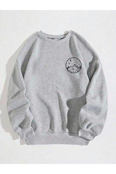 MOONBULL Unisex Φούτερ με στάμπα Moon Sun Earth