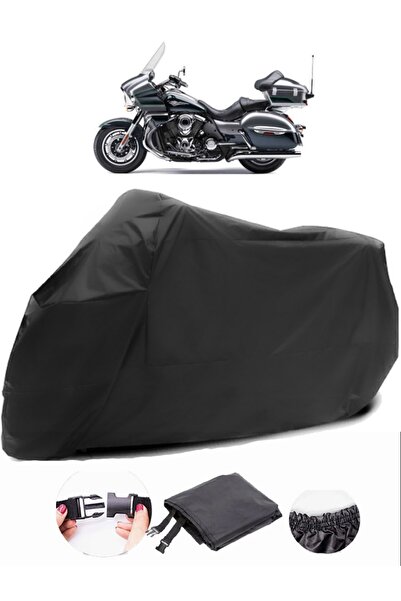 AutoEN Kawasaki VN 1700 Voyager Black Motorcycle Tarpaulin Waterproof Durable Fabric