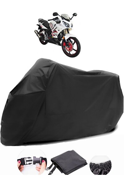 AutoEN Yuki YX 200 Compatible Black Motorcycle Tarpaulin Waterproof Durable F...
