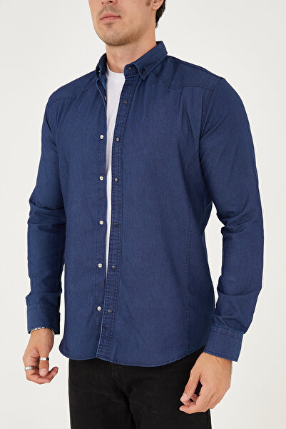 ENZİM JEANS Чоловічий сорочка з коміром - джинсова сорочка