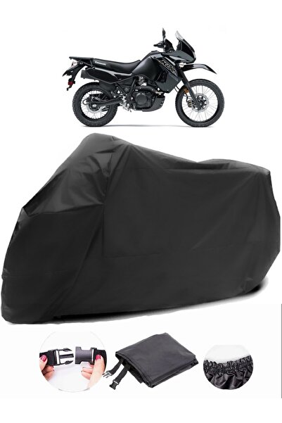 AutoEN Kawasaki KLR 650 Black Motorcycle Tarpaulin Waterproof Durable Fabric