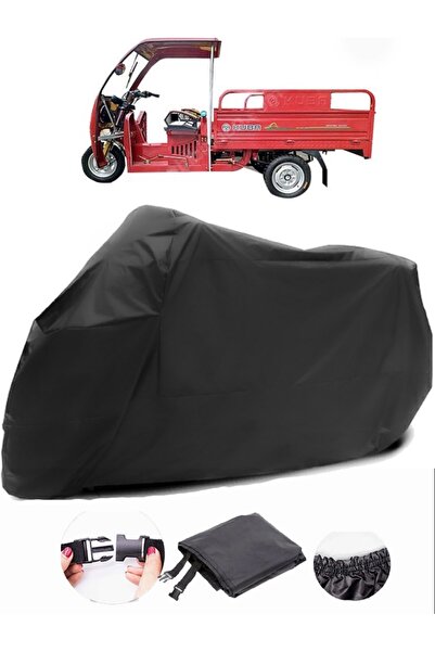 AutoEN Kuba Cargo 150 Plus بيك اب أسود للدراجات النارية من القماش المشمع المق...