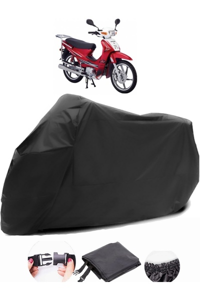 AutoEN Salano Spider XL - قماش أسود مقاوم للماء للدراجات النارية