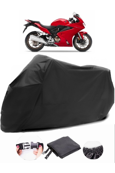AutoEN Honda VFR 800 Black Motorcycle Tarpaulin Waterproof Durable Fabric