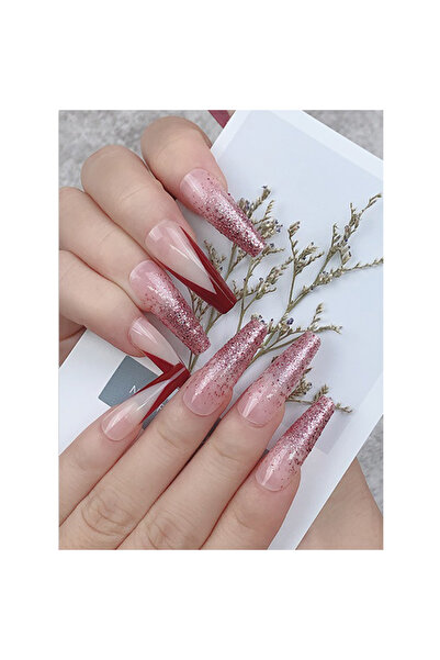 Nail Master 24'lü Desenli Balerin Takma Tırnak Seti Zararsız Yapıştırıcılı