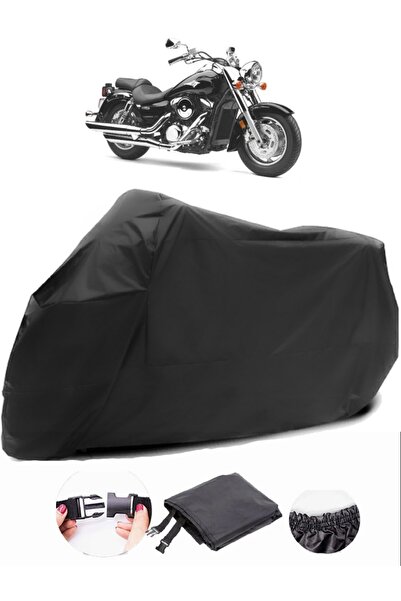 AutoEN Kawasaki VN 1600 Rear Bag Compatible Black Motorcycle Tarpaulin Waterp...