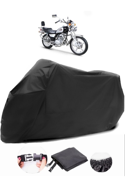 AutoEN Kuba KB150-25 Max Black Motorcycle Tarpaulin Waterproof Durable Fabric