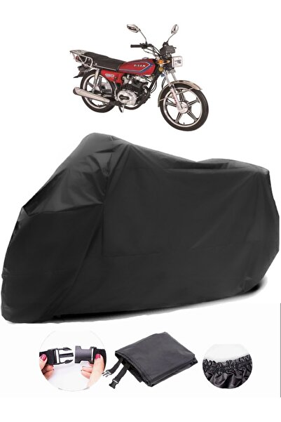 AutoEN Bisan Yaren BSX 125 قماش مشمع أسود للدراجات النارية مقاوم للماء
