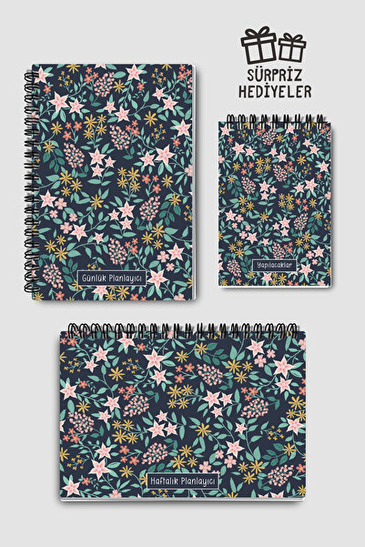 Eldesen Tasarım 3'lü Planlama Seti, Günlük Planlayıcı, Haftalık Planlayıcı, Y...