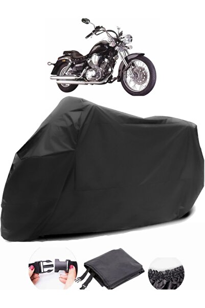 AutoEN Lifan LF250-B Black Motorcycle Tarpaulin Waterproof Durable Fabric