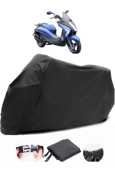 AutoEN Mondial 150 ZC قماش مشمع أسود للدراجات النارية مقاوم للماء