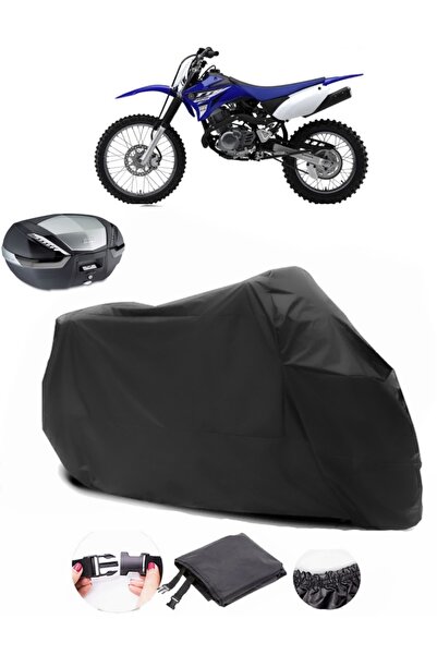AutoEN Yamaha TTR 125 L Rear Bag Compatible Black Motorcycle Tarpaulin Waterp...