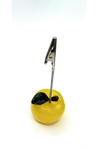 Tasarım Evi Apple Shaped Metal Note Holder Metal Pincer Note Holder Note Holder