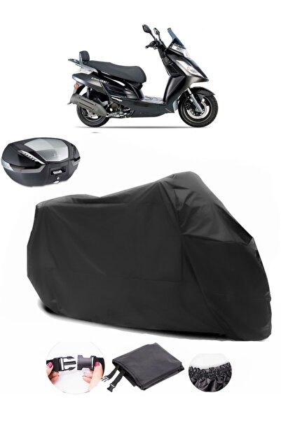 AutoEN Kymco Dink 200i Backpack Compatible Black Motorcycle Tarpaulin Waterpr...