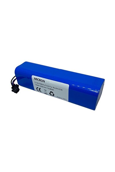 Micron Roidmi Eve / Eve Plus Uyumlu Robot Süpürge Batarya 14.4v 5200 Mah Li-ion Pil Batarya