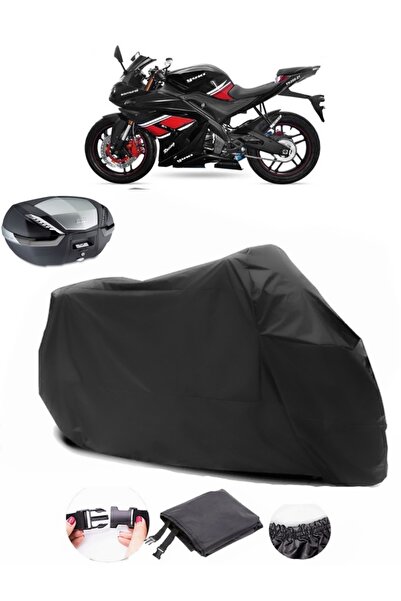 AutoEN Yuki YK250-21 R-Samurai Rear Bag Compatible Black Motorcycle Tarpaulin...