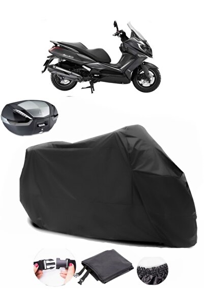 AutoEN حقيبة خلفية Kymco Downtown 350i ABS متوافقة مع قماش مشمع أسود للدراجات...
