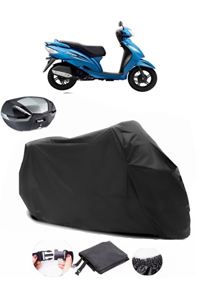 AutoEN TVS Wego Backpack Compatible Black Motorcycle Canvas Waterproof Durable Fabric