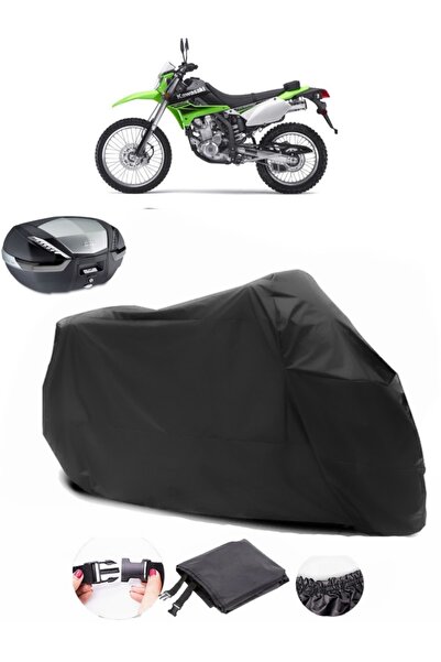 AutoEN حقيبة خلفية Kawasaki KLX 250 متوافقة مع القماش المشمع الأسود للدراجات ...