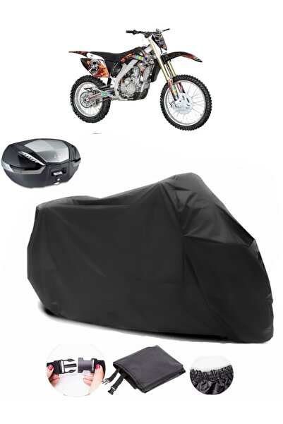 AutoEN Apachi XZ 250R Rear Bag Compatible Black Motorcycle Tarpaulin Waterpro...