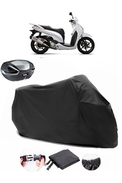 AutoEN حقيبة خلفية متوافقة مع Honda SH 300، قماش أسود متين مقاوم للماء للدراج...