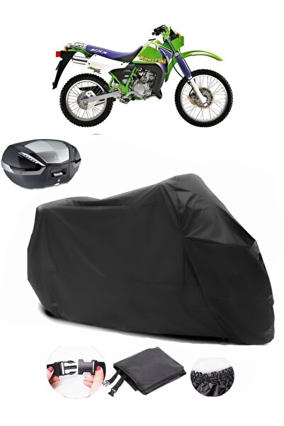 AutoEN Kawasaki KMX 125 Rear Bag Compatible Black Motorcycle Tarpaulin Waterp...