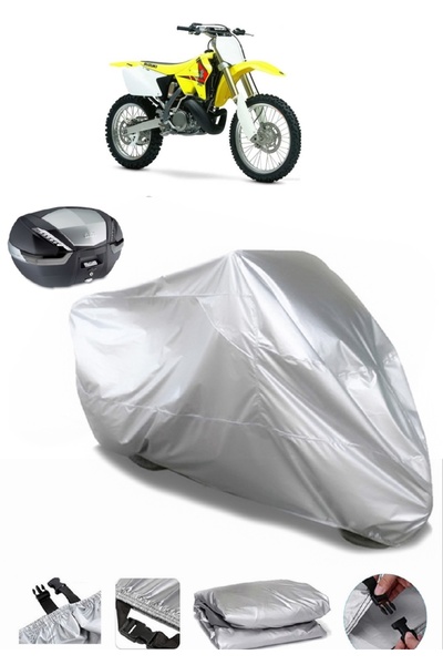 AutoEN حقيبة سوزوكي RM 250 الخلفية متوافقة مع القماش المشمع للدراجات النارية بجودة فاخرة وسميكة وعالية الجودة