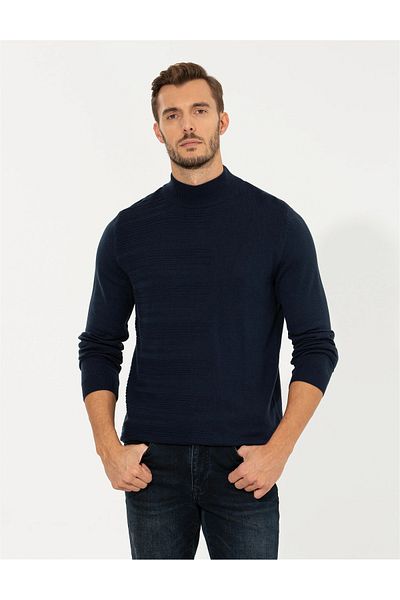 Pierre Cardin Плетено яке Slim Fit с половин яка G021SZ0TK.000.1487748.VR120