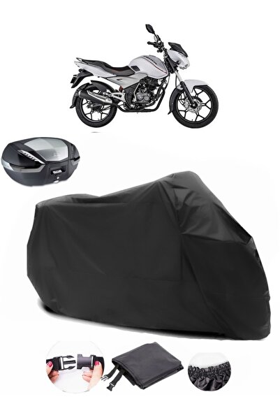 AutoEN Bajaj Discover 125 ST Rear Bag Compatible Black Motorcycle Canvas Wate...