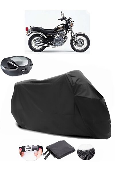 AutoEN Suzuki GN 125 Rear Bag Compatible Black Motorcycle Tarpaulin Waterproo...