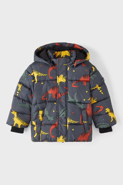 name ıt اسم İt Mini Nmmmay معطف صوف منقوش بغطاء للرأس قابل للإزالة للأولاد 13218508