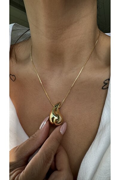 Vi store الصلب الذهب بوتي قلادة