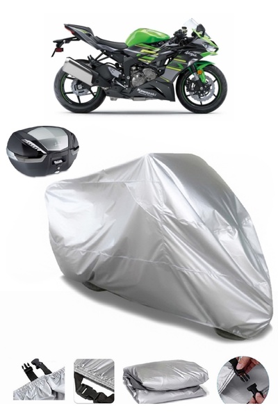 AutoEN Kawasaki Ninja ZX-6R Rear Bag Compatible Motorcycle Tarpaulin Luxury Q...