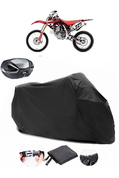 AutoEN Honda CRF 150 R Rear Bag Compatible Black Motorcycle Tarpaulin Waterpr...
