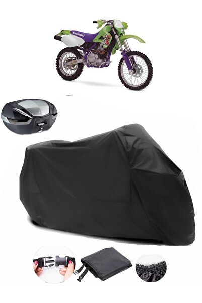 AutoEN حقيبة خلفية Kawasaki KLX 650 متوافقة مع القماش المشمع الأسود للدراجات ...