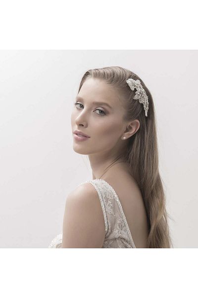 MK MODA ATELİER Coroana de mireasa cu margele si accesoriu pentru par