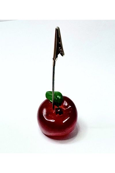 Tasarım Evi Apple Shaped Metal Note Holder Metal Pincer Note Holder Note Holder