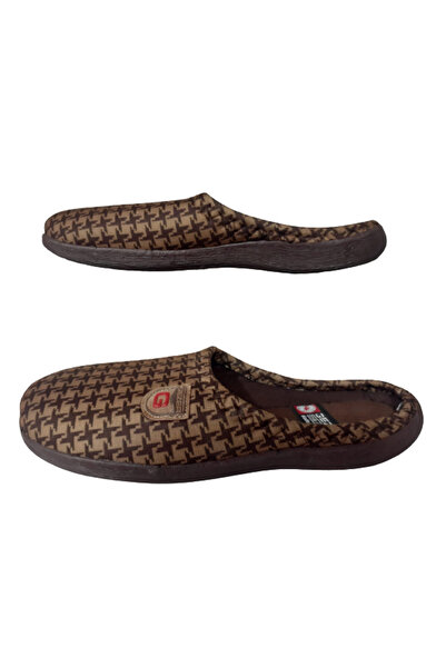 GEZER Men's Brown Ultra Light Daily Indoor Slippers