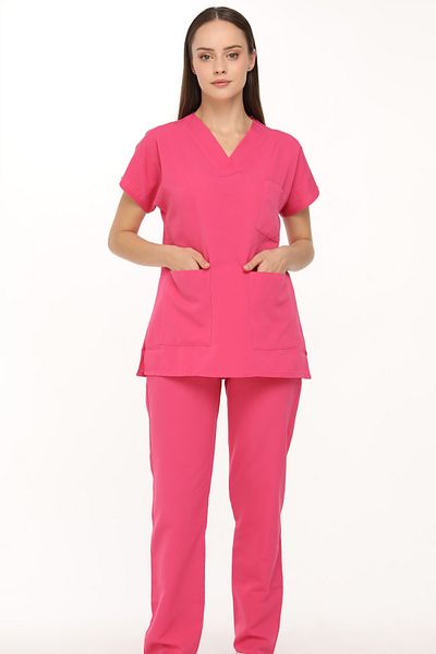 Medinila Costum Tericotone Roz cu mâneci liliac Nova - Tricou pentru femei de asistentă