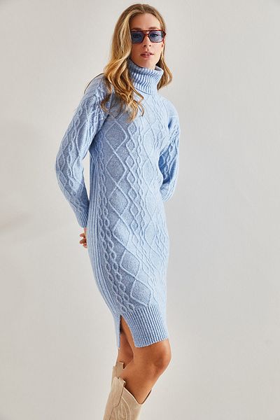 Bianco Lucci Rochie de tricotaje de damă, împletită din păr