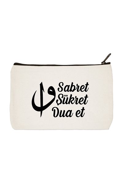 designedfy Πάστε, Ευχαριστώ, Προσευχή, Έντυπη υφασμάτινη τσάντα μακιγιάζ, θήκη για στυλό, τσάντα χειρός