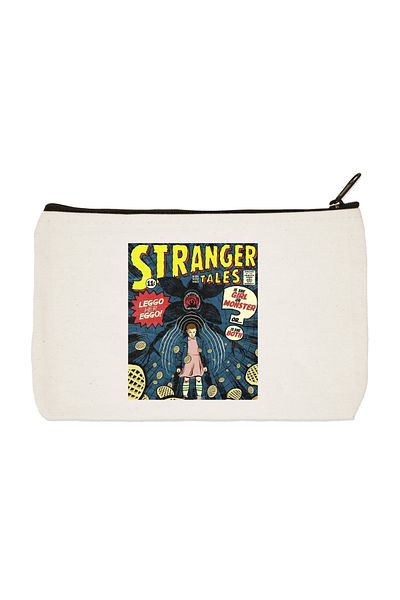 designedfy Stranger Tales Printed υφασμάτινη τσάντα μακιγιάζ, θήκη για στυλό, τσάντα χειρός