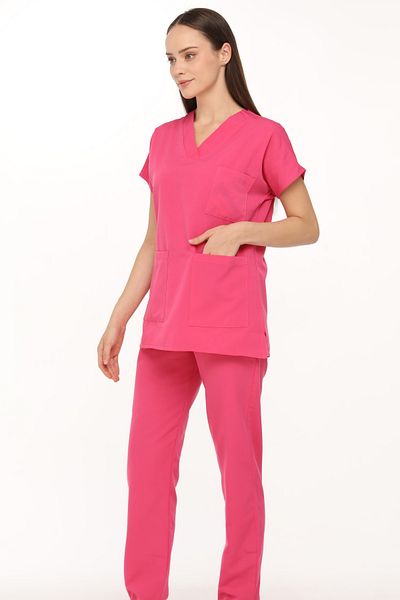 Medinila Costum Tericotone Roz cu mâneci liliac Nova - Tricou pentru femei de asistentă
